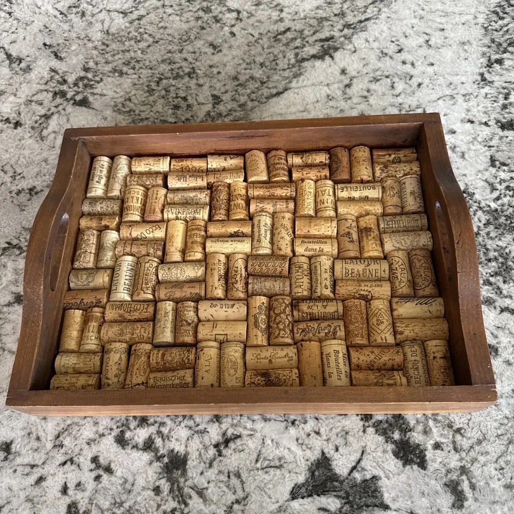Wine Enthusiast Smooth Wood Serving Tray